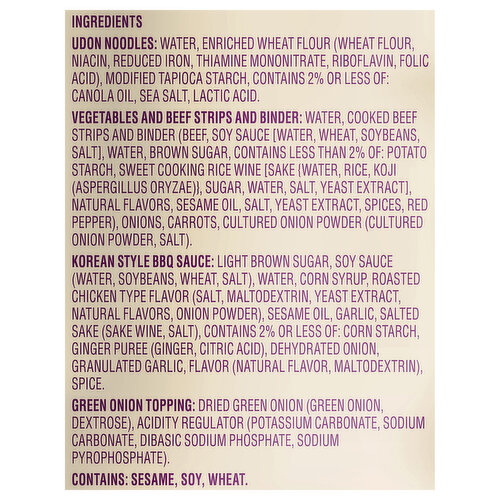 Pulmuone Stir-Fry Udon with Korean BBQ Style Beef