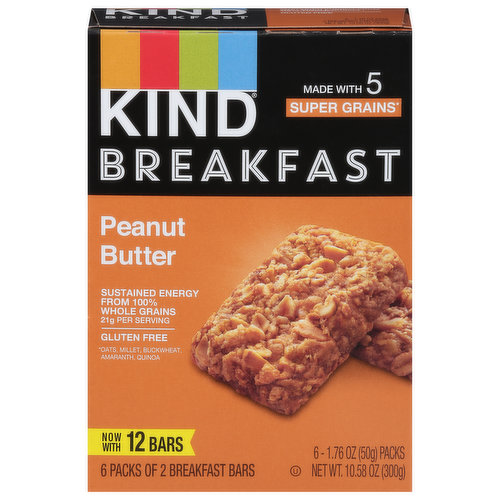 Kind Breakfast Bars, Peanut Butter