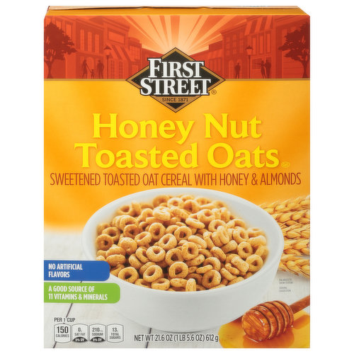 Kroger® Honey Nut Toasted Oats Family Size Cereal, 21.6 oz - Kroger