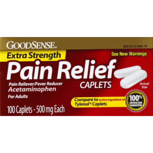 Good Sense Pain Reliever/Fever Reducer, Acetaminophen, Extra Strength, Caplets