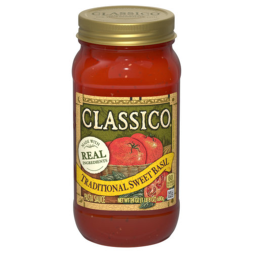 Classico Pasta Sauce, Traditional Sweet Basil