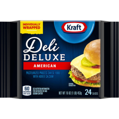 Kraft Deli Deluxe Individually Wrapped American Cheese Slices