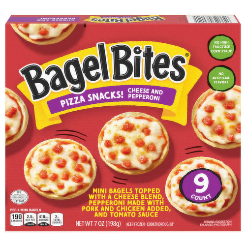 Bagel Bites Pizza Snacks, Cheese and Pepperoni