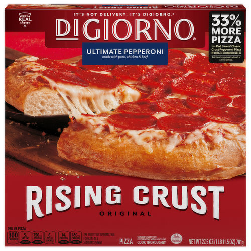 DiGiorno Pizza, Rising Crust, Original, Ultimate Pepperoni