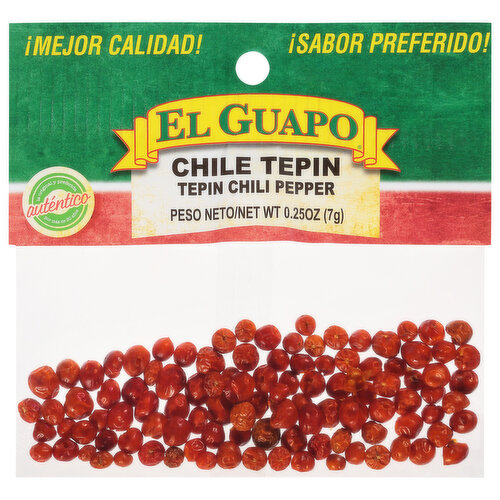El Guapo Whole Tepin Chili Peppers (Chile Tepin Entero)
