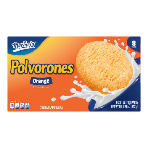 Marinela Orange Shortbread Cookies, 8 count, 20.88 oz