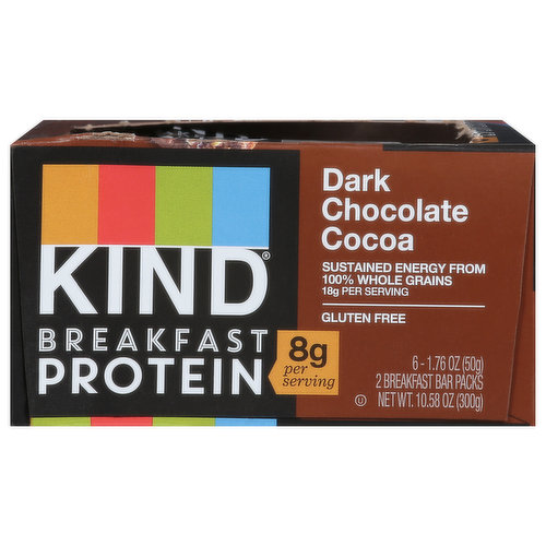 Kind Protein Bars, Breakfast, Dark Chocolate Cocoa
