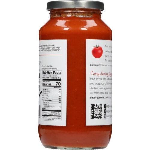Dave's Gourmet Pasta Sauce, Hearty Marinara, Organic