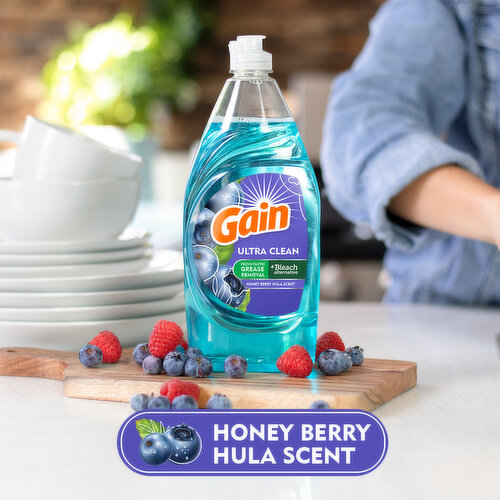 Gain Ultra Liquid Dish Soap, Bleach Alternative Honey Berry Hula