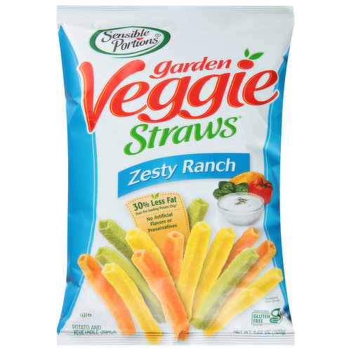 Sensible Portions Veggie Straws, Garden, Zesty Ranch