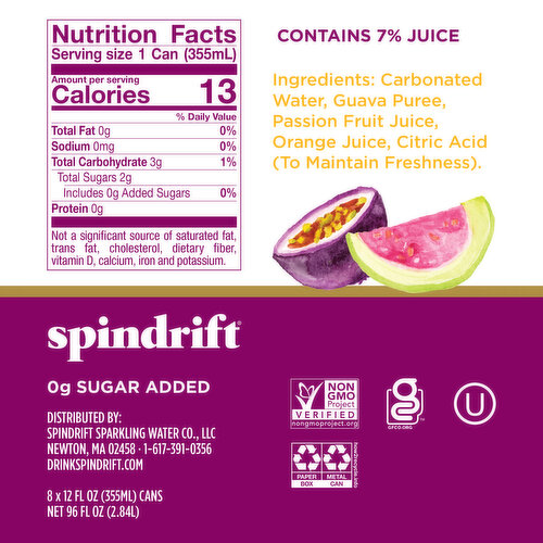 Spindrift Non-Alcoholic Unsweetened Island Punch Sparkling Water