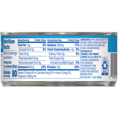 Swanson Chicken Breast, Premium Chunk, White