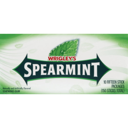 Spearmint Chewing Gum, Slim Packs