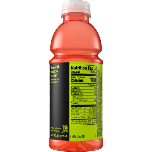 vitaminwater Refresh Tropical Mango Nutrient Enhanced Flavored Water Beverage Bottle