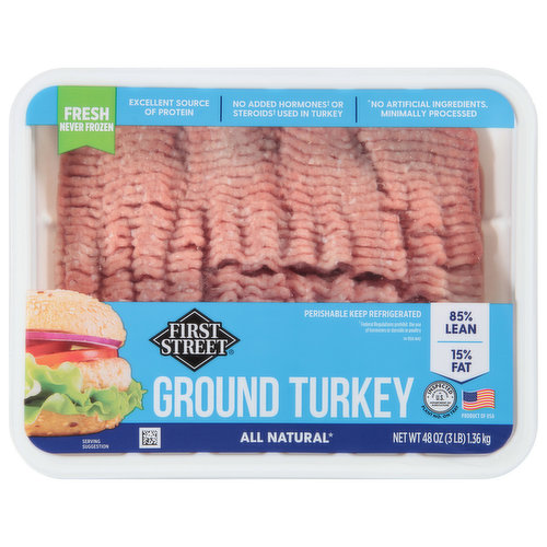 First Street Turkey, Ground, 85% /15%