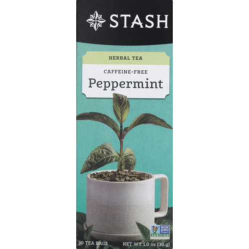 Stash Herbal Tea, Caffeine-Free, Peppermint, Tea Bags, Box