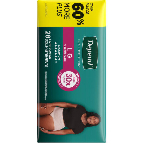 Depend Maximum L Underwear