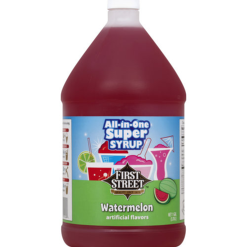 First Street Syrup, Super, All-in-One, Watermelon