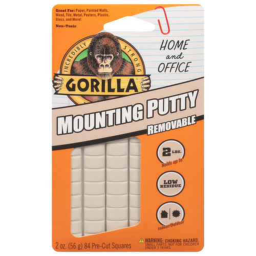 Gorilla Mounting Putty, Removable