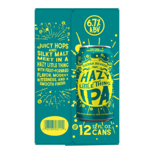 Sierra Nevada Beer, Hazy Little Thing IPA Craft Beer 12 Pack (12oz Cans)