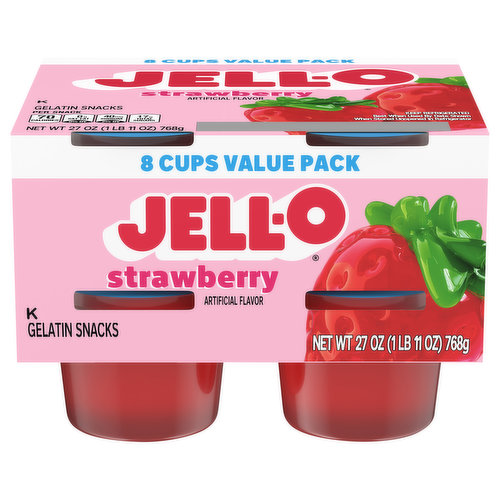 Jell-O Gelatin Snacks, Strawberry, Value Pack