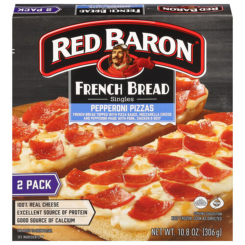 Red Baron Pizzas, French Bread Singles, Pepperoni