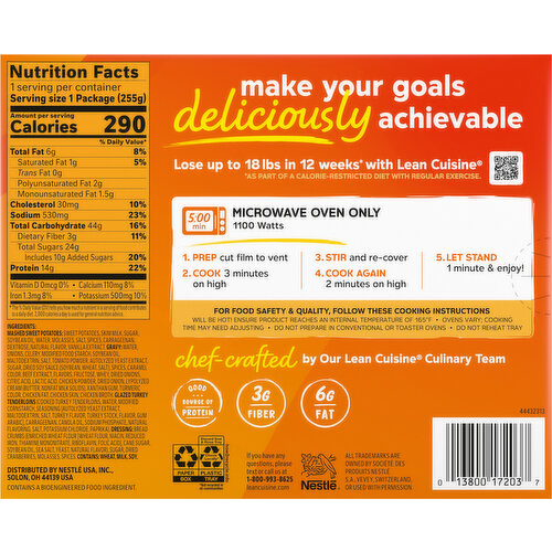 Lean Cuisine Glazed Turkey Tenderloins with Whipped Sweet Potatoes and Dressing