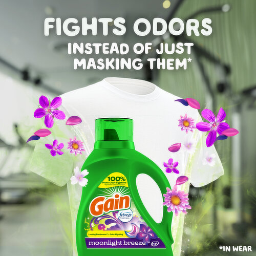 Gain Liquid Laundry Detergent, Moonlight Breeze Scent, 61 Loads