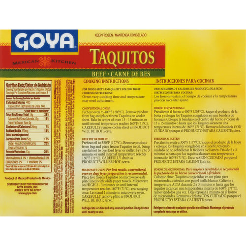 Goya Taquitos, Beef