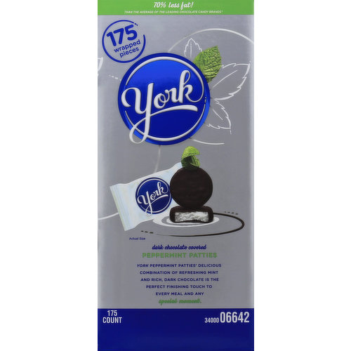 York Peppermint Patties, Dark Chocolate Covered