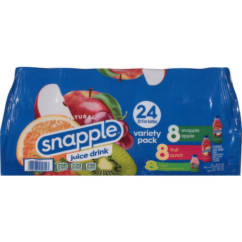 Snapple All Natural Snapple Apple/Fruit Punch/Kiwi Strawberry Juice Drink Variety Pack