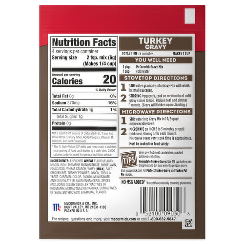 McCormick Turkey Gravy Seasoning Mix