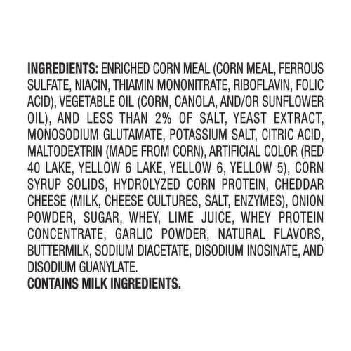 Cheetos Crunchy Flamin' Hot Limon Flavored Cheese Flavored Snacks