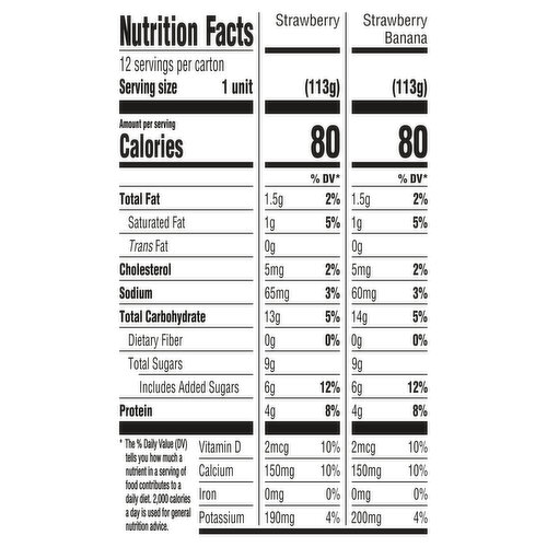 Activia Strawberry and Strawberry Banana Low Fat Probiotic Yogurt