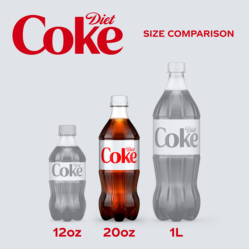 Diet Coke Soda Soft Drink 20 fl oz, 24 pack