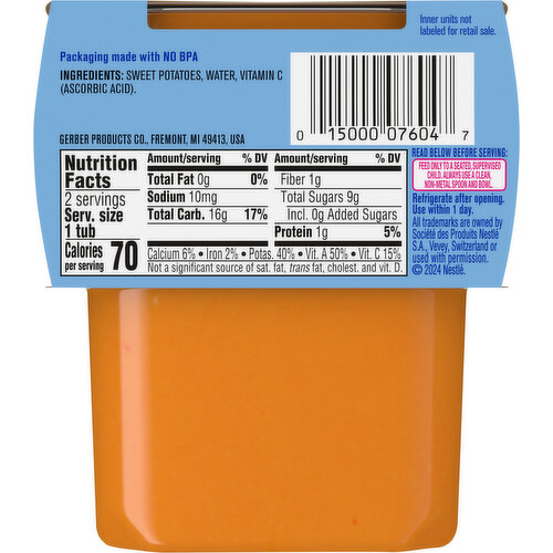 Gerber Sweet Potato, Sitter 2nd Foods