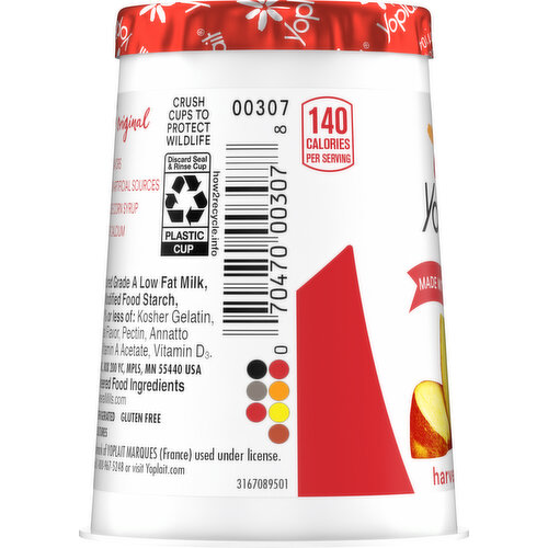 Yoplait Low Fat Harvest Peach Yogurt