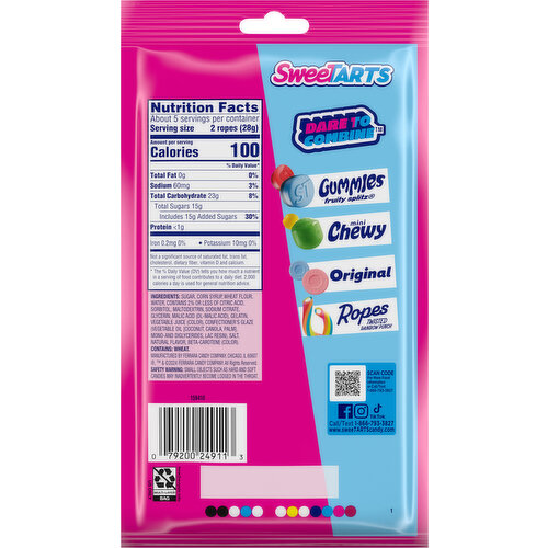 Sweetarts Soft & Chewy Ropes Cherry Punch Candy