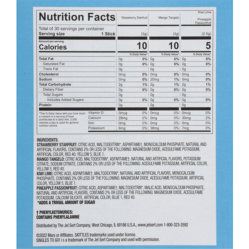 Skittles Zero Sugar Tropical Drink Mix Variety Pack