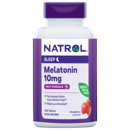Natrol Melatonin, 10 Mg, Strawberry, Tablets
