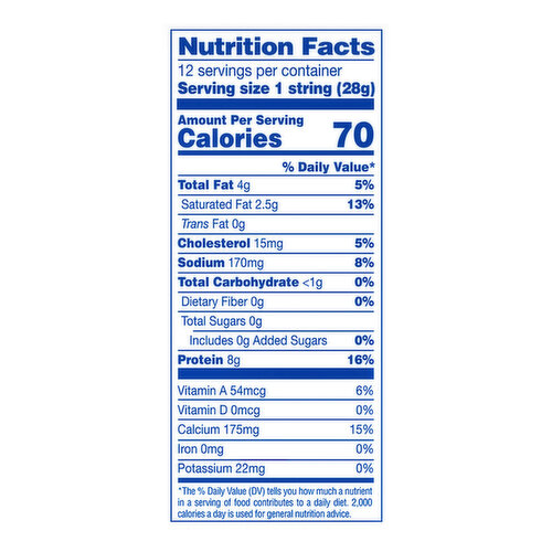 Galbani Reduced Fat Mozzarella String Cheese