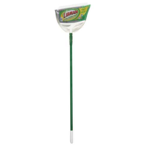 Libman Broom with Dustpan, Indoor/Outdoor Angle, Extra Large