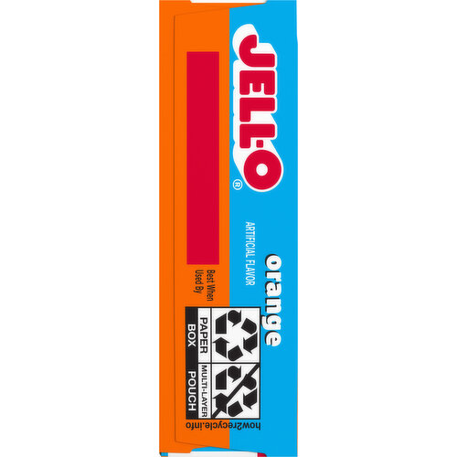 Jell-O Zero Sugar Low Calorie Orange Gelatin Dessert Family Size