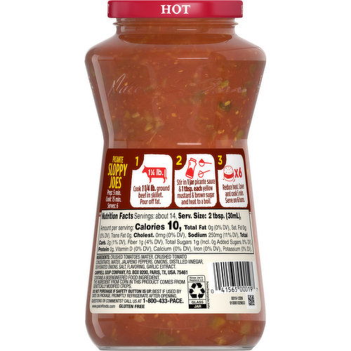 Pace Picante Sauce, The Original, Hot