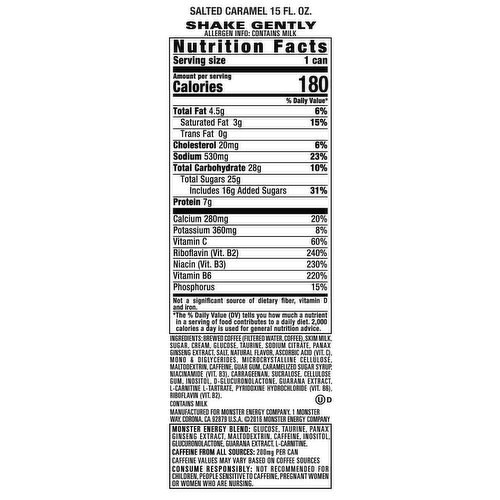 Java Monster Java Monster Salted Caramel 15 Fl Oz