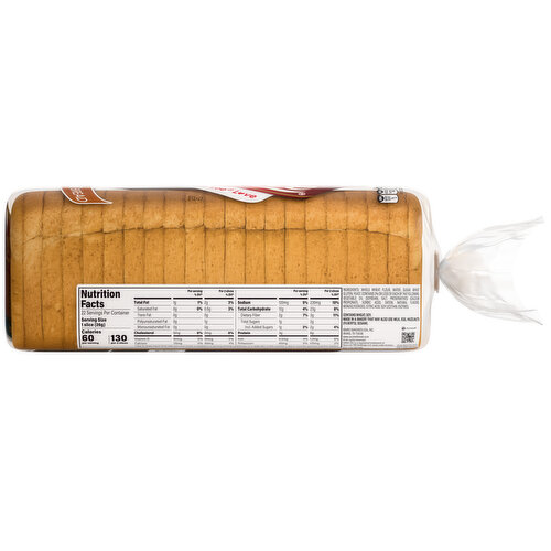 Sara Lee 100% Whole Wheat Whole Wheat Bread, 20 oz