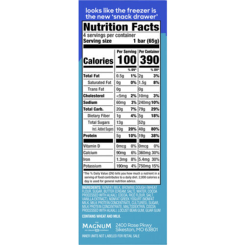 Yasso Frozen Greek Fudge Brownie Yogurt Bars