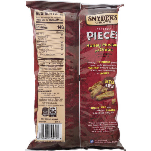 Snyder's of Hanover Pretzel, Honey Mustard and Onion, Pieces