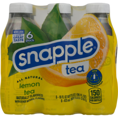 Snapple Tea, Lemon, 6 Pack