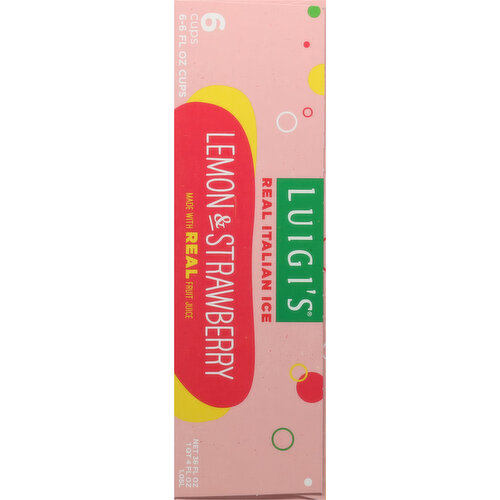 Luigi's Real Italian Ice, Lemon & Strawberry